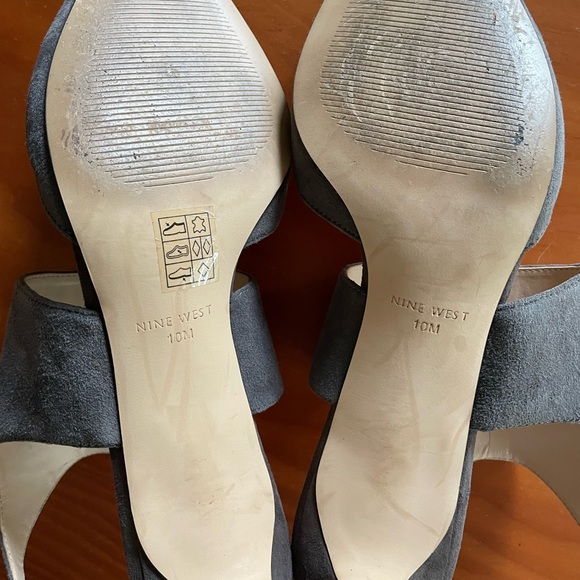 Gorgeous grey suede ankle strap heels by Nine West - Picture 7 of 10